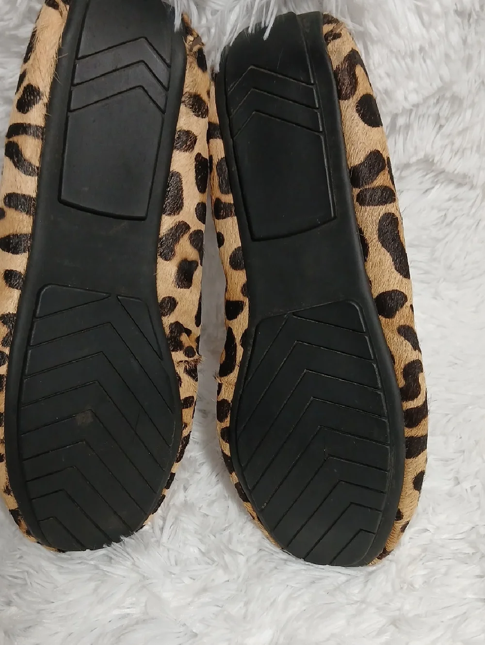 Animal Print Ballet Flats 7.5 Me Too Calf Hair Animal Print